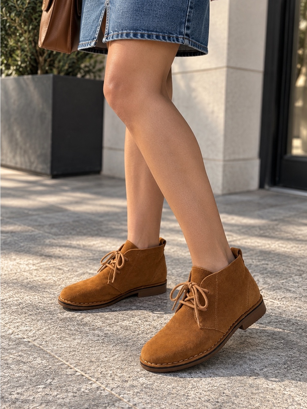 Hush Puppies Cyra Catelyn Suede Chukka Boots Tan NWOB Size 6